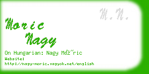 moric nagy business card